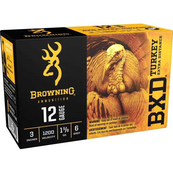 Browning munitions bxd extra distance 12ga 3 » 1200fps 1 5/8 oz 6 shot
