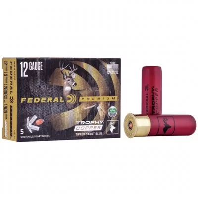 Federal premium 12 GA 3" 300GR TROPHY COPPER SABOT SLUG Federal premium 12 GA 3" 300GR TROPHY COPPER SABOT SLUG