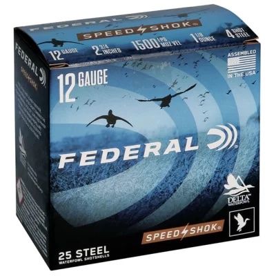 Federal Speed Shok Steel 12ga 2 3/4 in 1500 Fps 1 1/8oz 4 shot Federal Speed Shok Steel 12ga 2 3/4 in 1500 Fps 1 1/8oz 4 shot