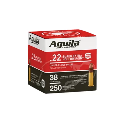 Aguila 22lr 38gr Super Extra Hollow Point Copper Plated Bullet 250 Rounds Aguila 22lr 38gr Super Extra Hollow Point Copper Plated Bullet 250 Rounds