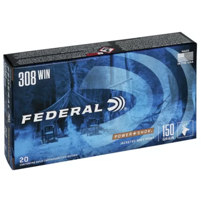 Federal power shok 308 win jacketed soft point 150gr Federal power shok 308 win jacketed soft point 150gr