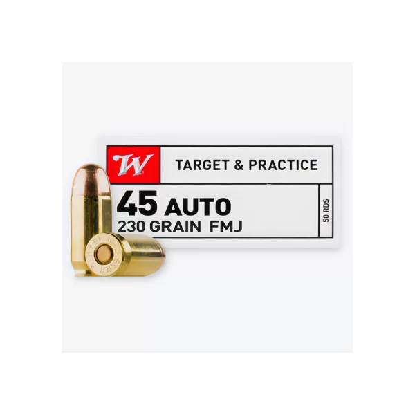 Winchester 45 auto 230gr FMJ target & practice