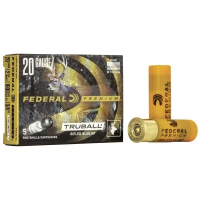Federal Premium 20ga 2 3/4 1600fps 3/4oz rifled slug HP Federal Premium 20ga 2 3/4 1600fps 3/4oz rifled slug HP