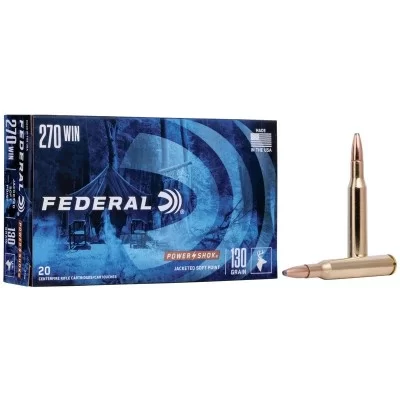 Federal power shok 270 win 130gr jacketed soft point Federal power shok 270 win 130gr jacketed soft point