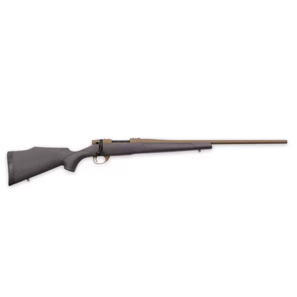 Weatherby Vanguard 270 WIN, 24", 5+1, Weatherguard Black Bronze Webbing Fixed Monte Carlo Stock Bronze Cerakote Right Hand